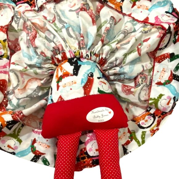 Handmade Cloth Doll 18" Betty Jones Christmas Holiday Yarn Hair Smiling Face - Picture 6 of 6